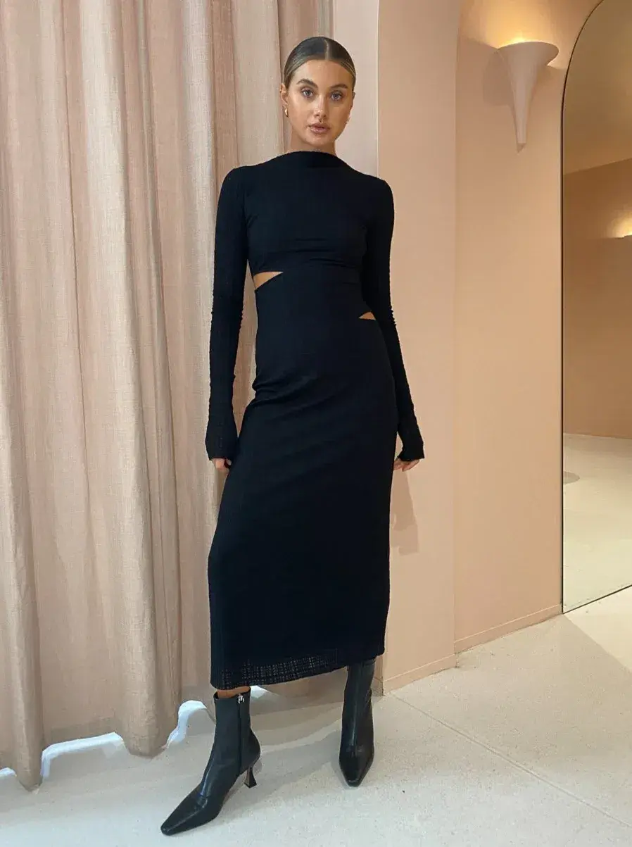 Camilla and Marc Ellsworth Midi Dress Black Size 6 - Image 1
