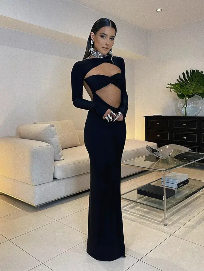 Effie Kats Imani Gown Black Size L / Au 12 - Image 1
