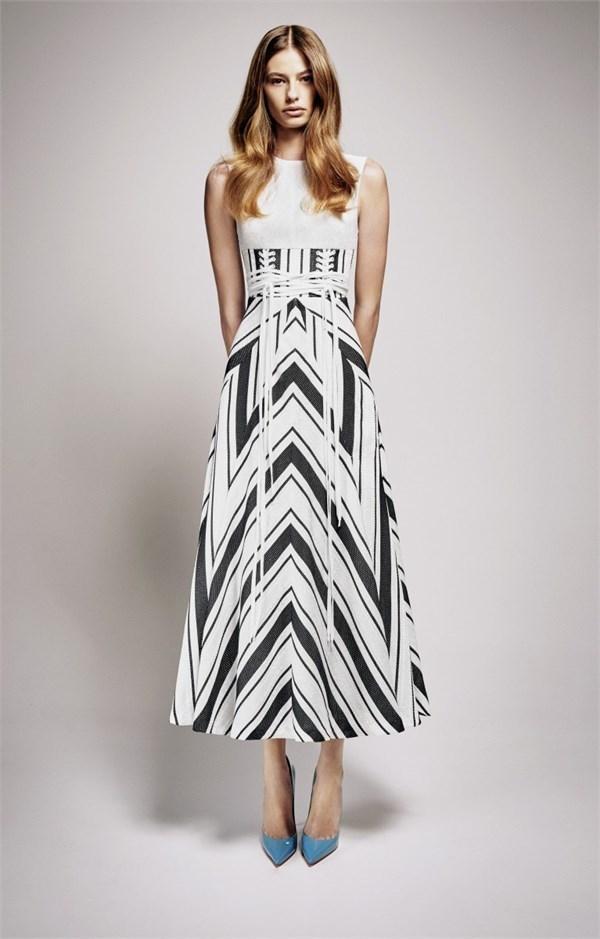 Alex Perry Carter Midi Dress Print Size 8 - Image 1