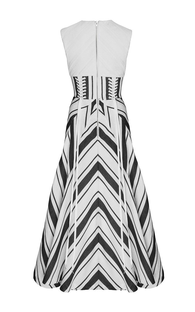 Alex Perry Carter Midi Dress Print Size 8 - Image 3
