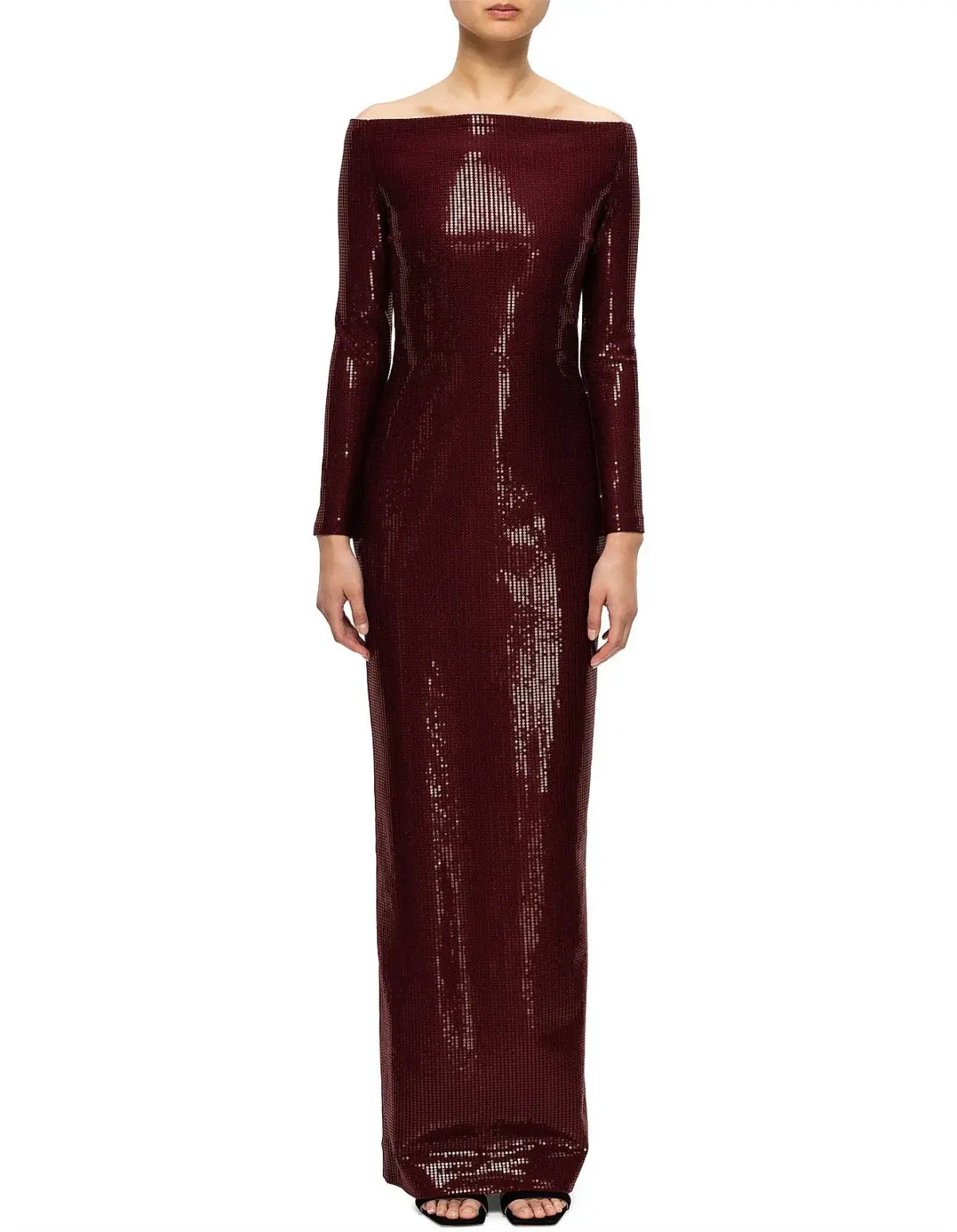 Solace London Ruby Maxi Dress Aubergine Size 16 - Image 1