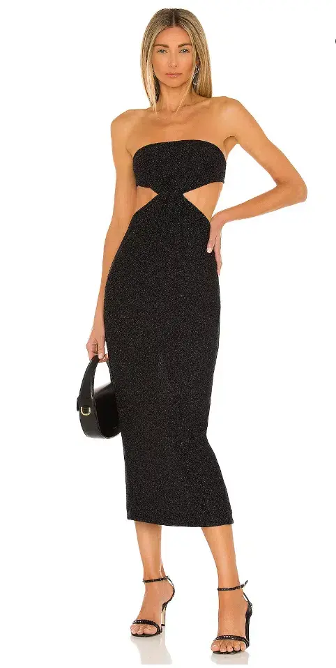 Natalie Rolt Olympia Dress Metallic Black Size 3 / Au 12 - Image 1
