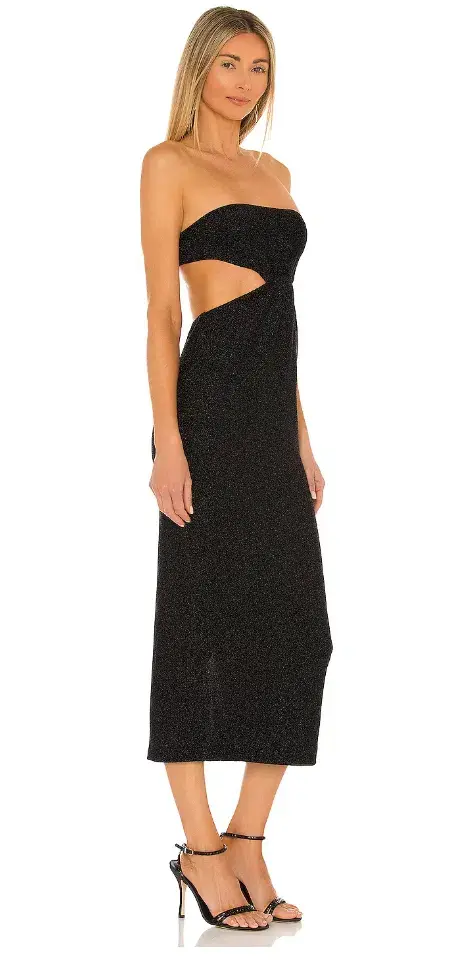 Natalie Rolt Olympia Dress Metallic Black Size 3 / Au 12 for rent on The Volte - main image
