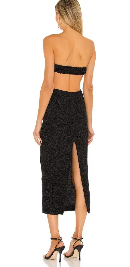 Natalie Rolt Olympia Dress Metallic Black Size 3 / Au 12 for rent on The Volte - main image