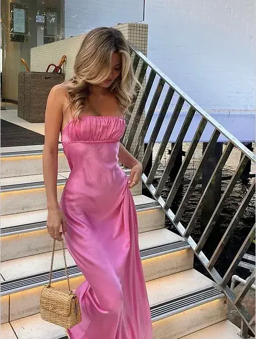 Bec & Bridge Amber Maxi Dress Candy Pink Size 8 - Image 2