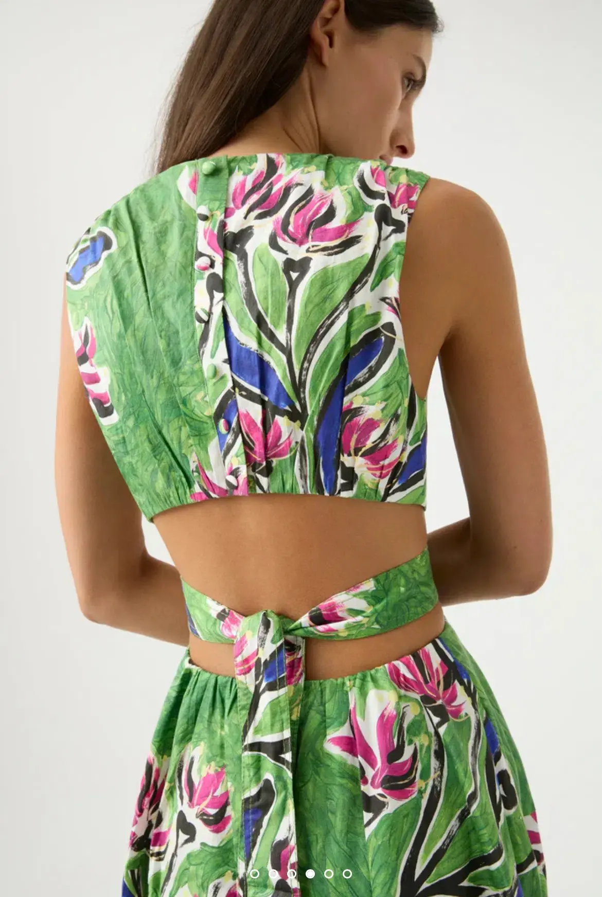 Aje Zorina Tie Midi Dress Floral Size 6 / XS - Image 2