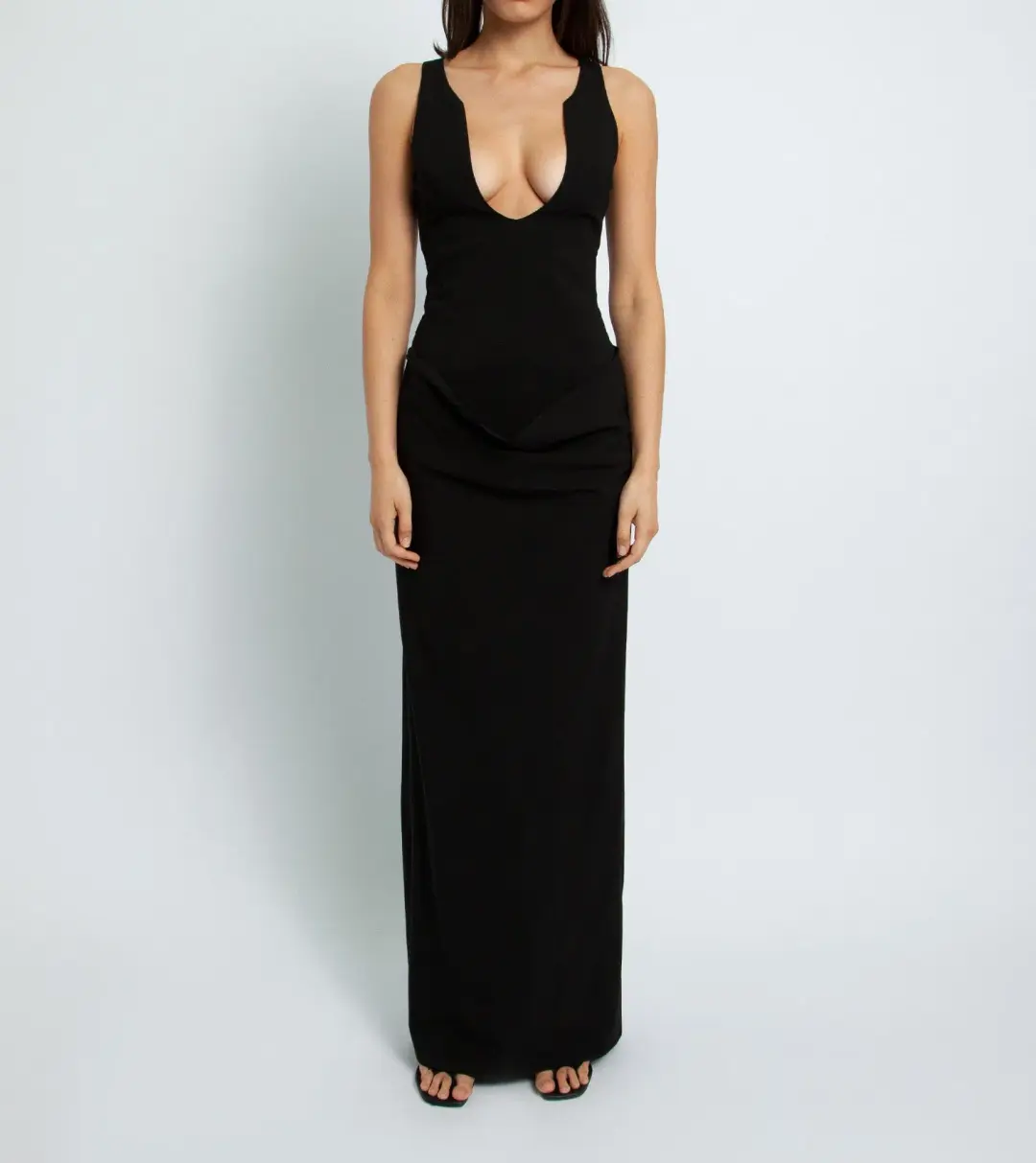 Christopher Esber Arced Column Dress Black Size 6 / XS for rent on The Volte - main image