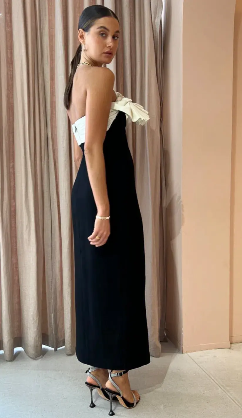 Rachel Gilbert Lavina Midi Dress Black Size AU 8 - Image 2