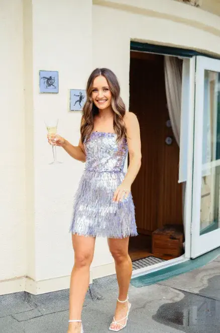 Kyha Studios Young Hearts Mini Dress Silver Size 2 / Au 6 for rent on The Volte - main image