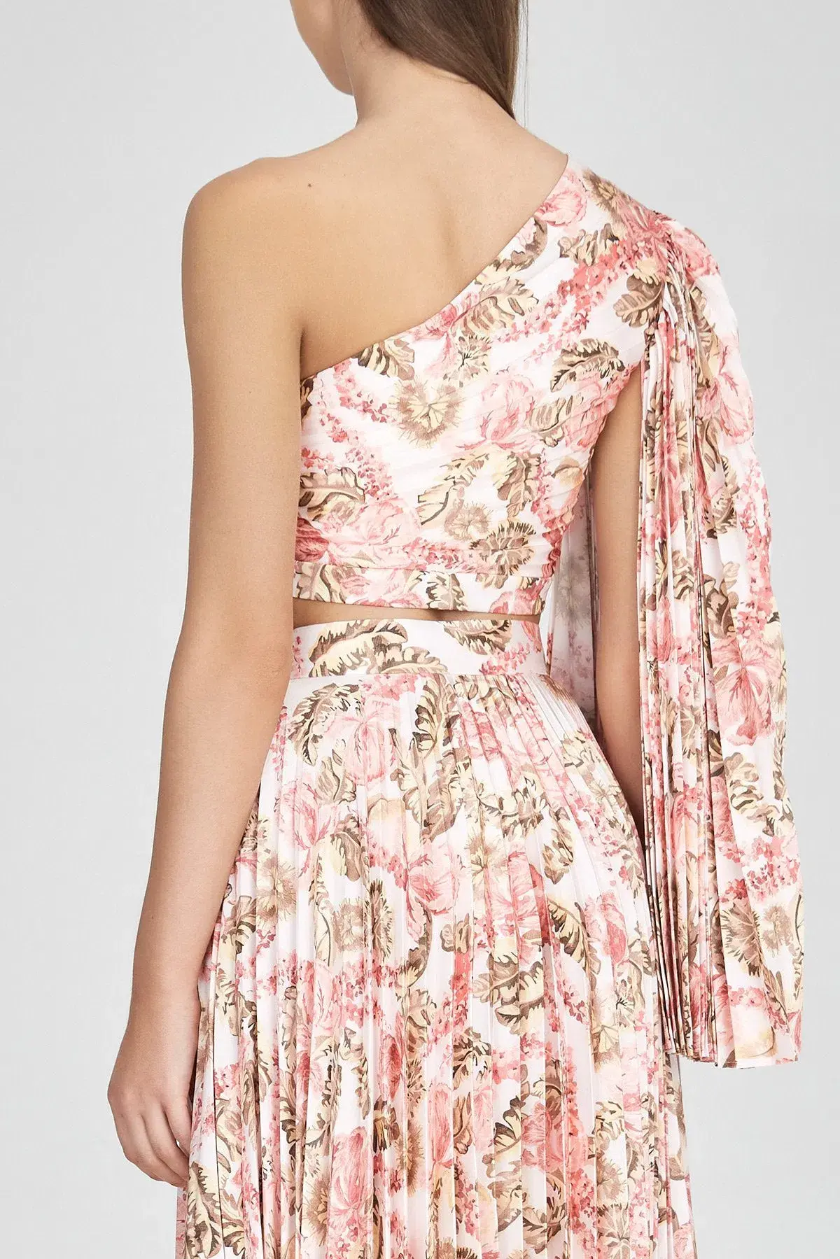 Significant Other Simone Top & Skirt Set Pink Sangria Floral Size 10 - Image 2