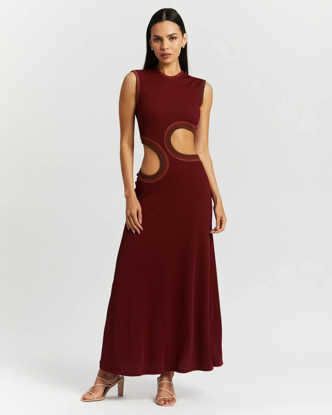 Christopher Esber Paisley Cut Toso Dress Burgundy Size 6  - Image 1