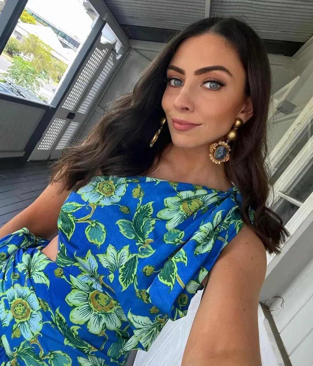 Alemais Winnie Mini Dress Blue Print Size 6 for rent on The Volte - main image