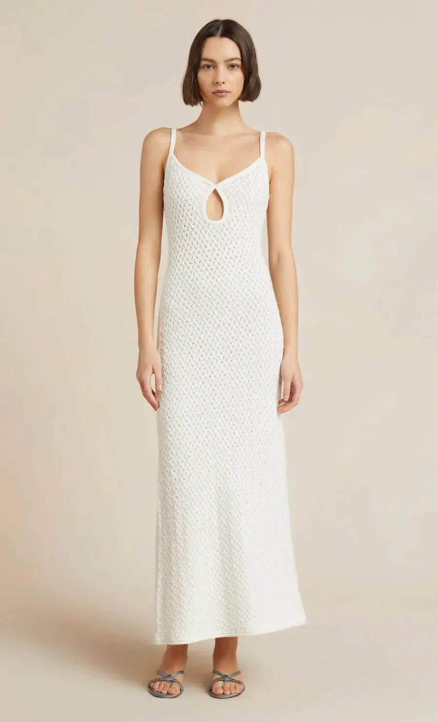 Bec & Bridge Effie Knit Key Maxi Dress Ivory Size 10  - Image 1