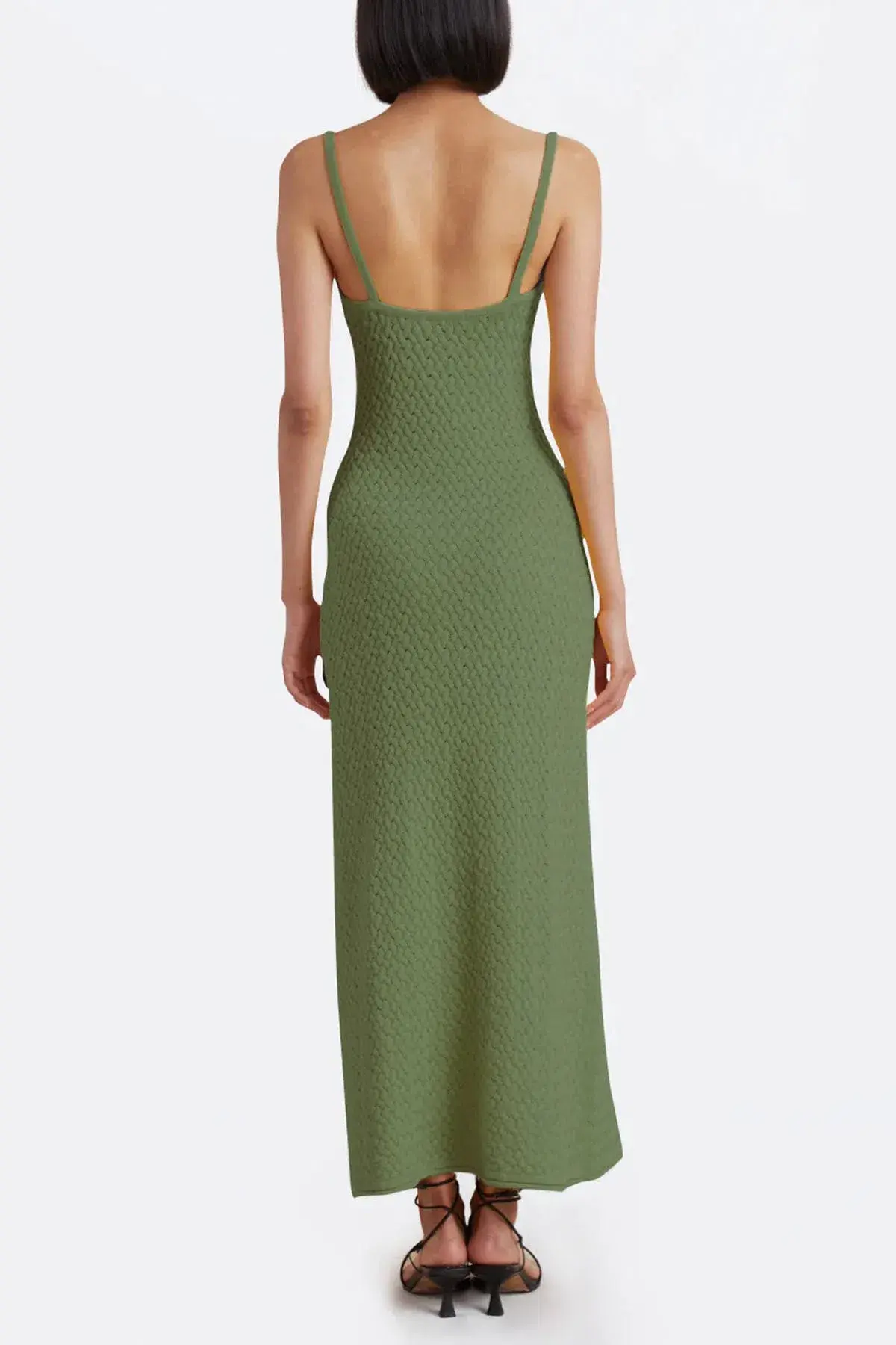 Bec & Bridge Effie Knit Key Maxi Dress Sage Size 8 - Image 2