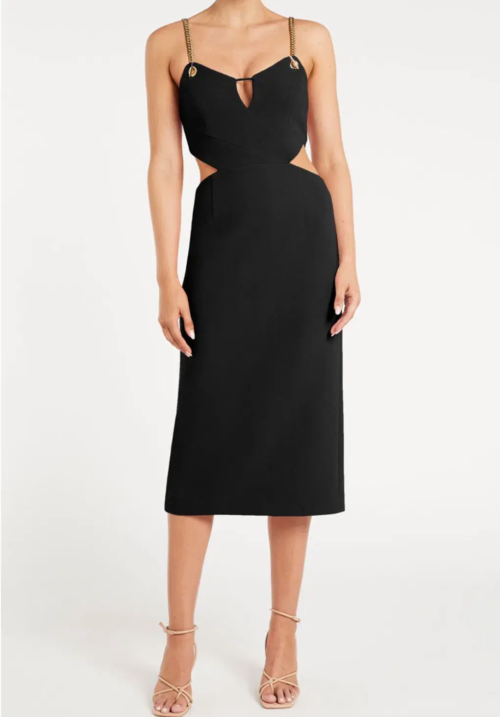 Rebecca Vallance Dulce Amore Midi Dress Black Size 6  - Image 1