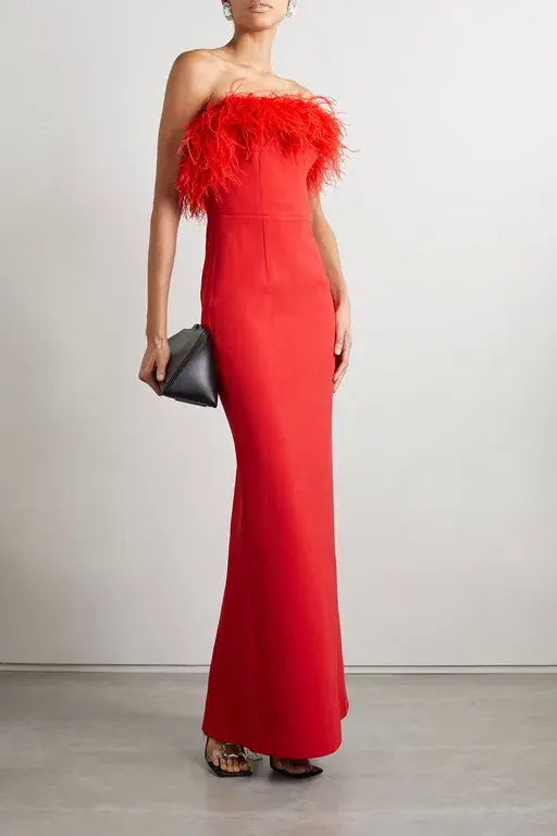 Rebecca Vallance Scarlett Gown Red Size 8 - Image 1
