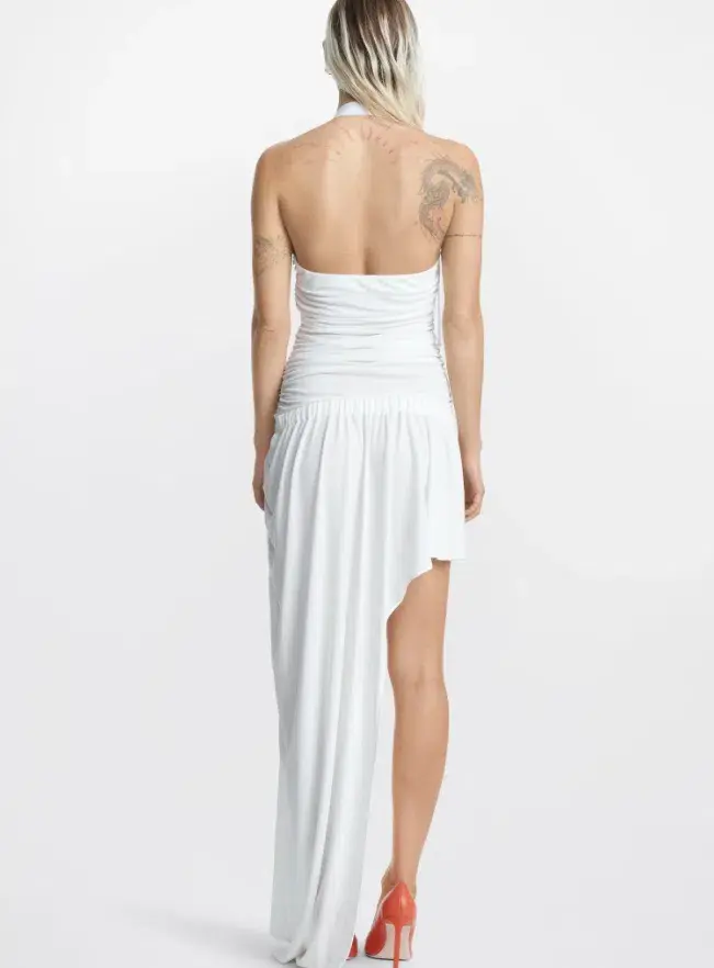 Dion Lee Safety Slider Gathered Dress Ivory Size 6 - Image 3