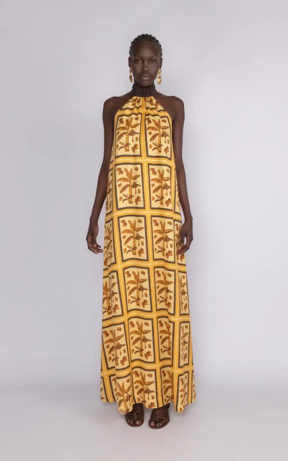 Sunset Lover Tiled Hanson Palm Dress Print Size 8 - Image 3