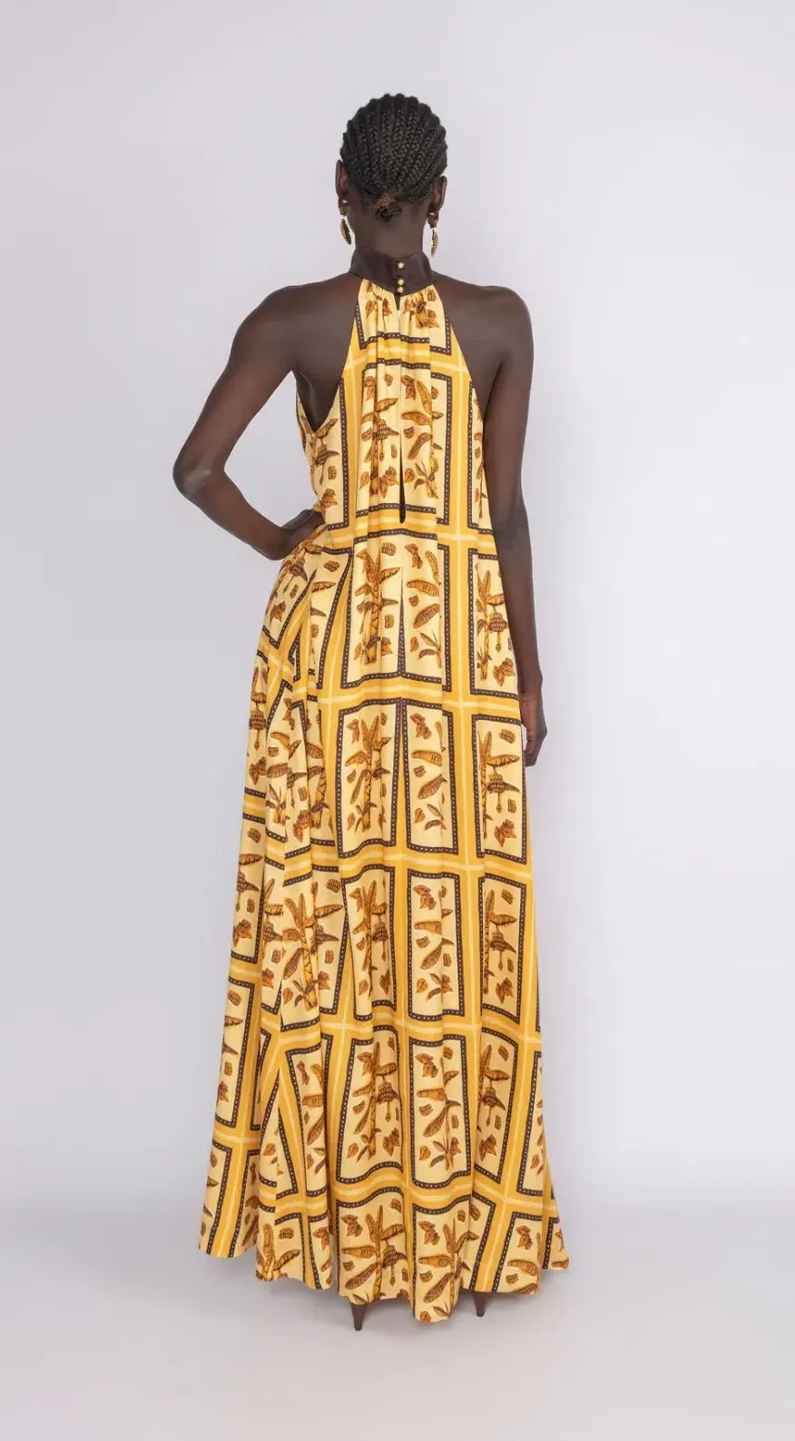 Sunset Lover Tiled Hanson Palm Dress Print Size 8 - Image 4