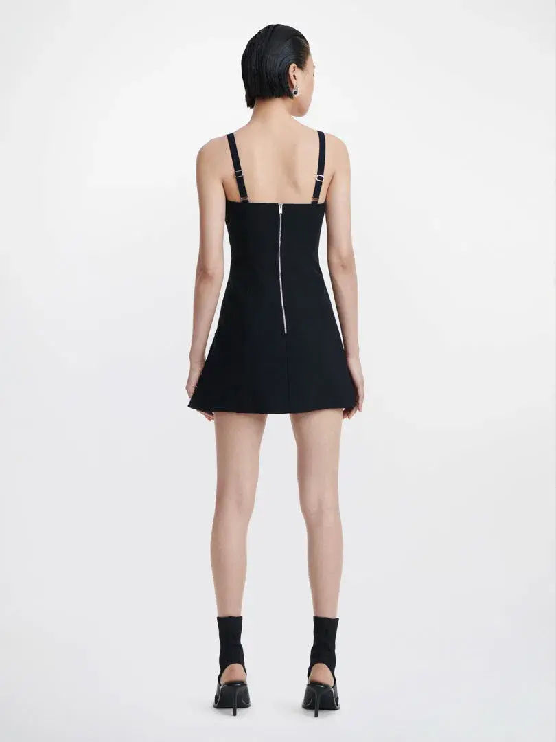 Dion Lee Hook and Eye Pocket Dress Black Size 8  - Image 2