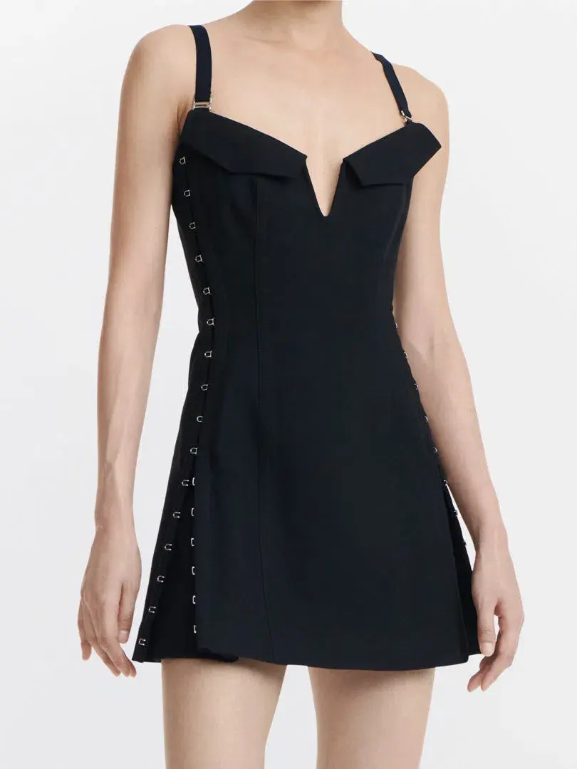 Dion Lee Hook and Eye Pocket Dress Black Size 8  - Image 3