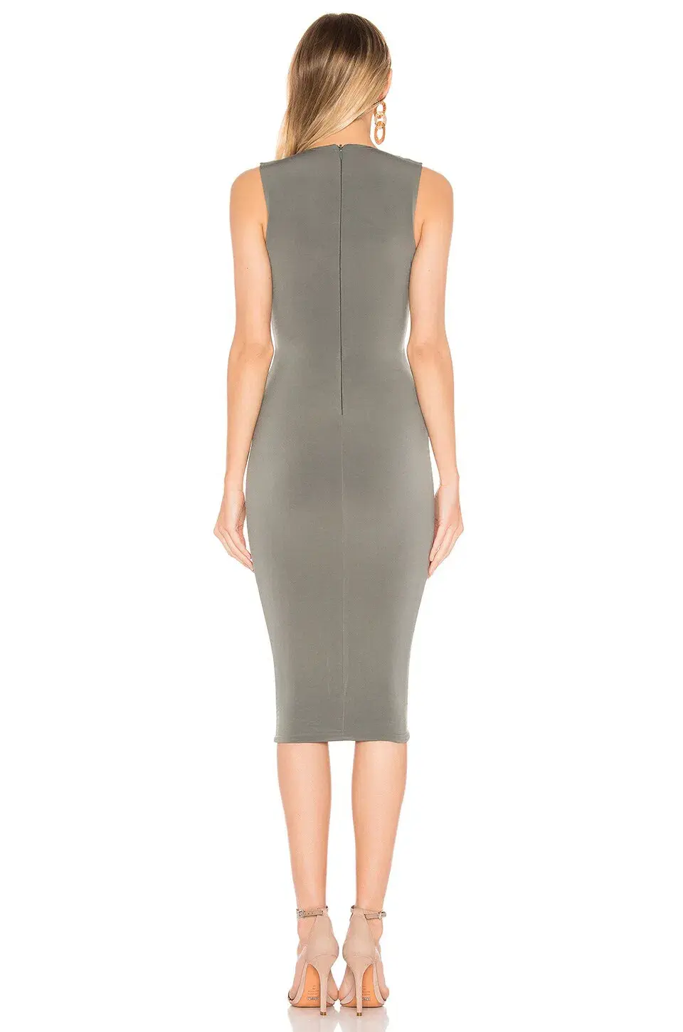 Nookie Entice Midi Dress Khaki Size 10 - Image 2