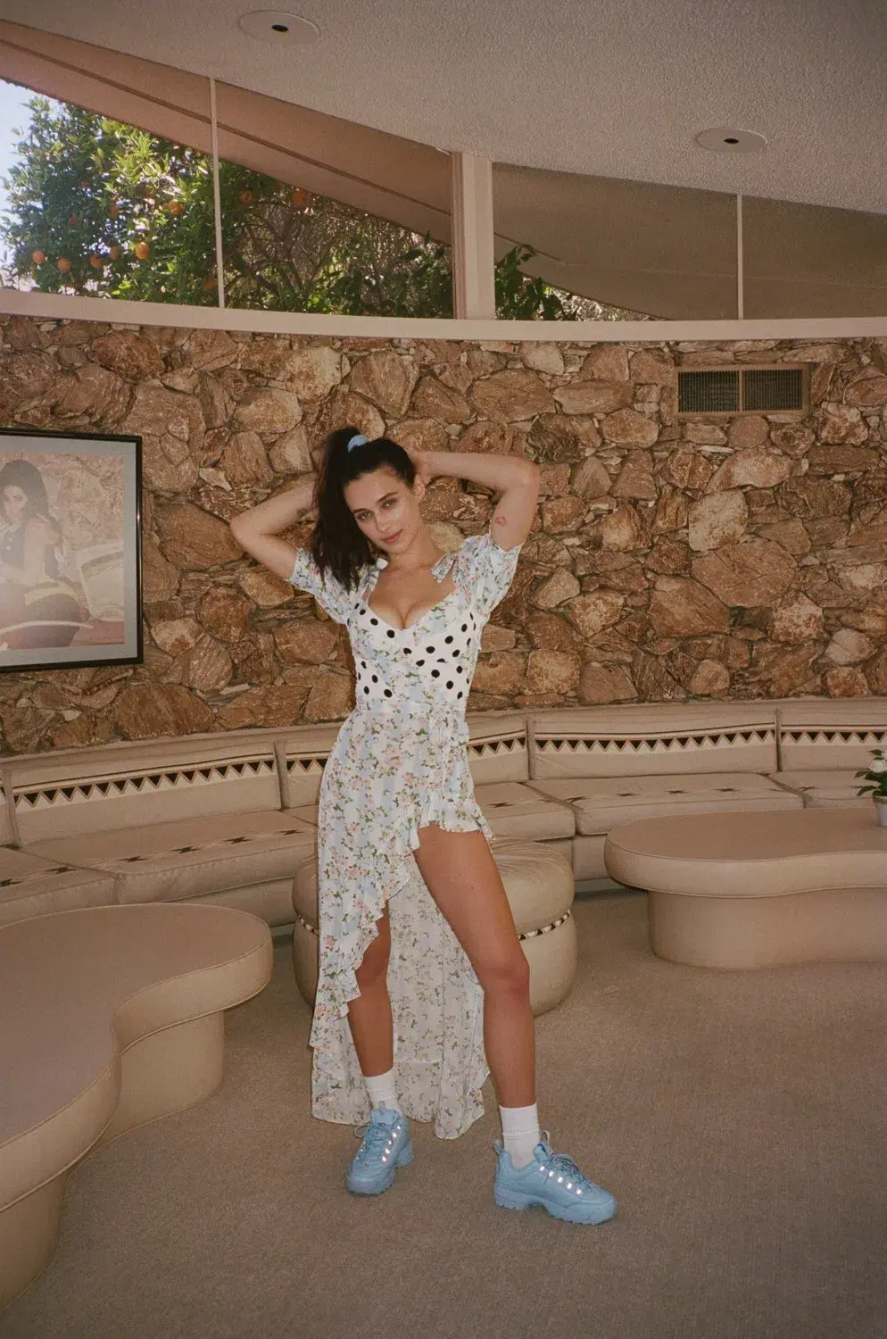 For Love and Lemons Savannah Maxi Dress Multi Print Size 8 - Image 4