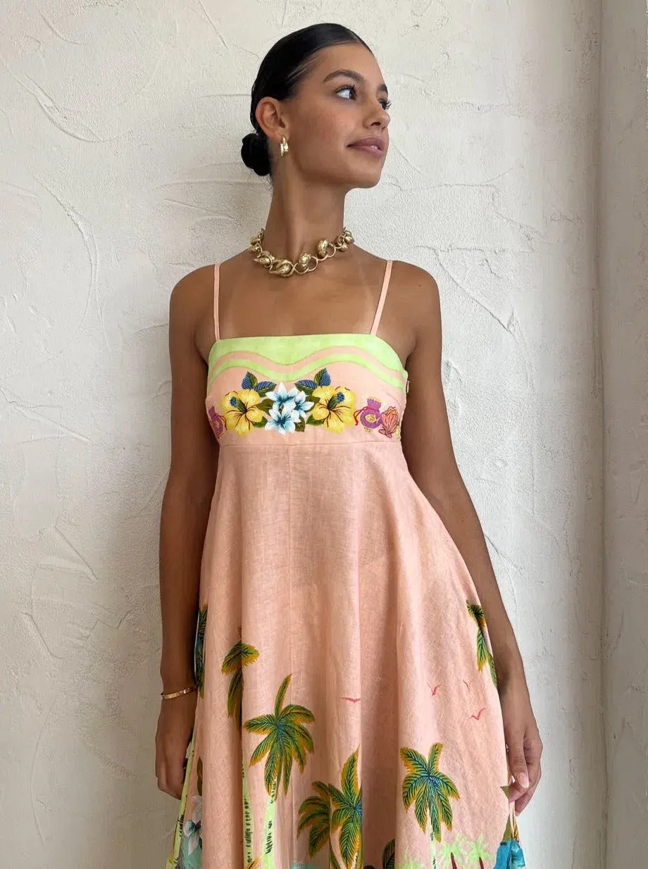 Alémais Mermaid Point Dress Pink/Print Size AU 14 - Image 2