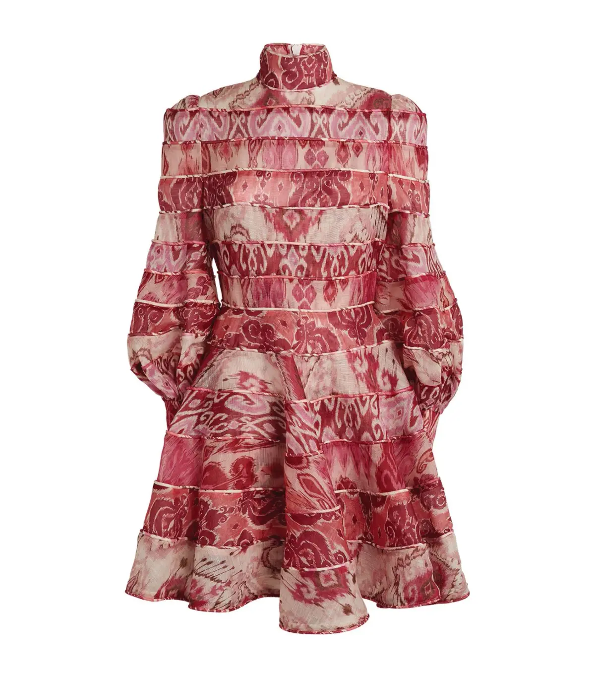 Zimmermann Wavelength Spliced Mini Dress Pink Ikat Size 0P / AU 6 - Image 4