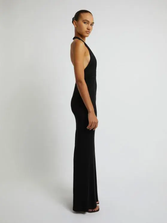 Christopher Esber Tailored Slope Halter Black Dress Size AU 6  for rent on The Volte - main image