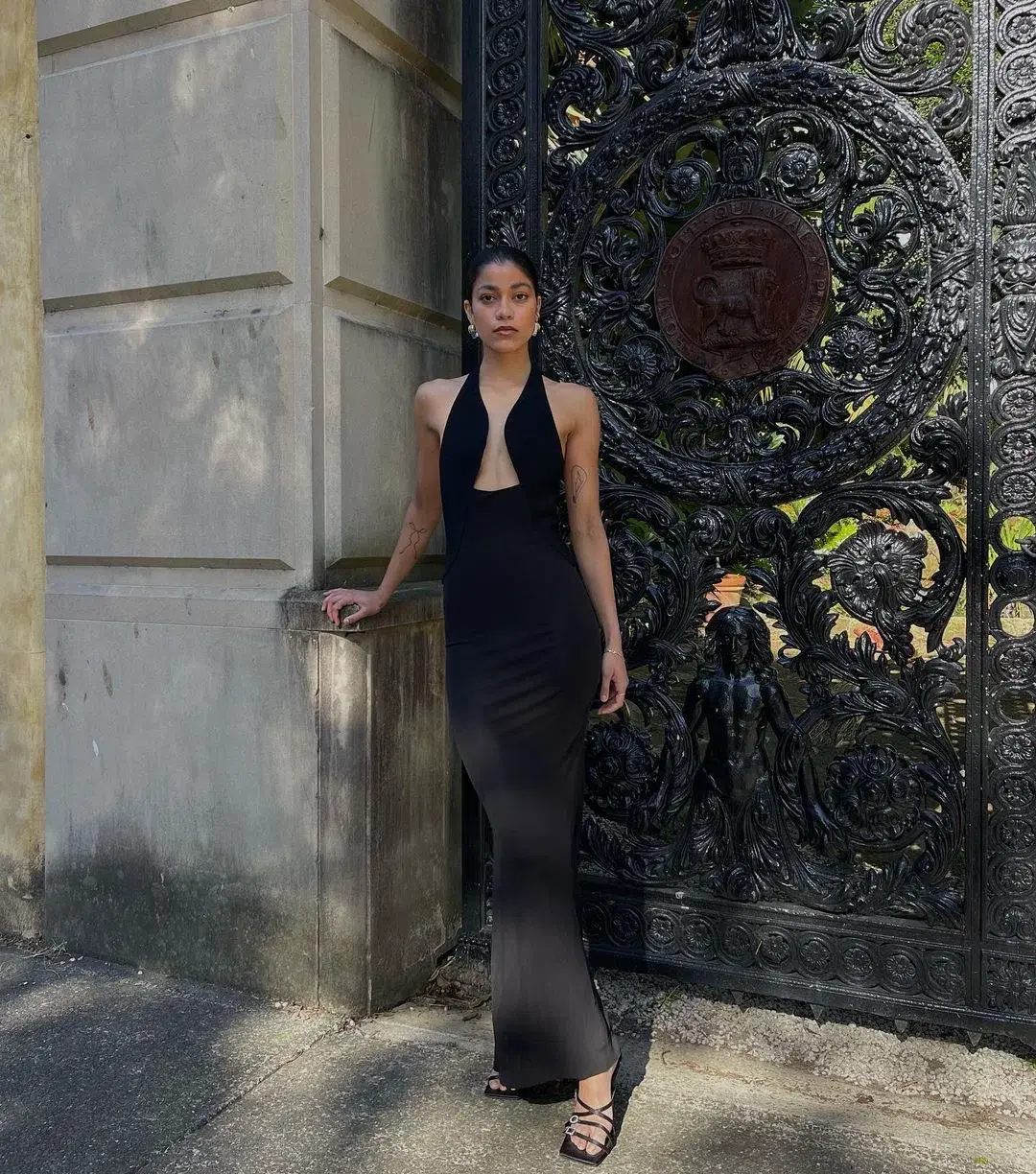Christopher Esber Tailored Slope Halter Black Dress Size AU 6  for rent on The Volte - main image