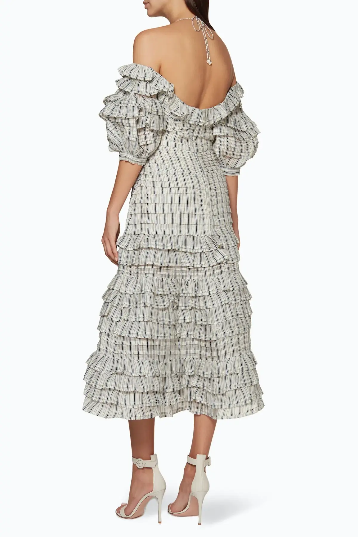Zimmermann Painted Hearts Folds Midi Dress Print Size 6 - Image 3