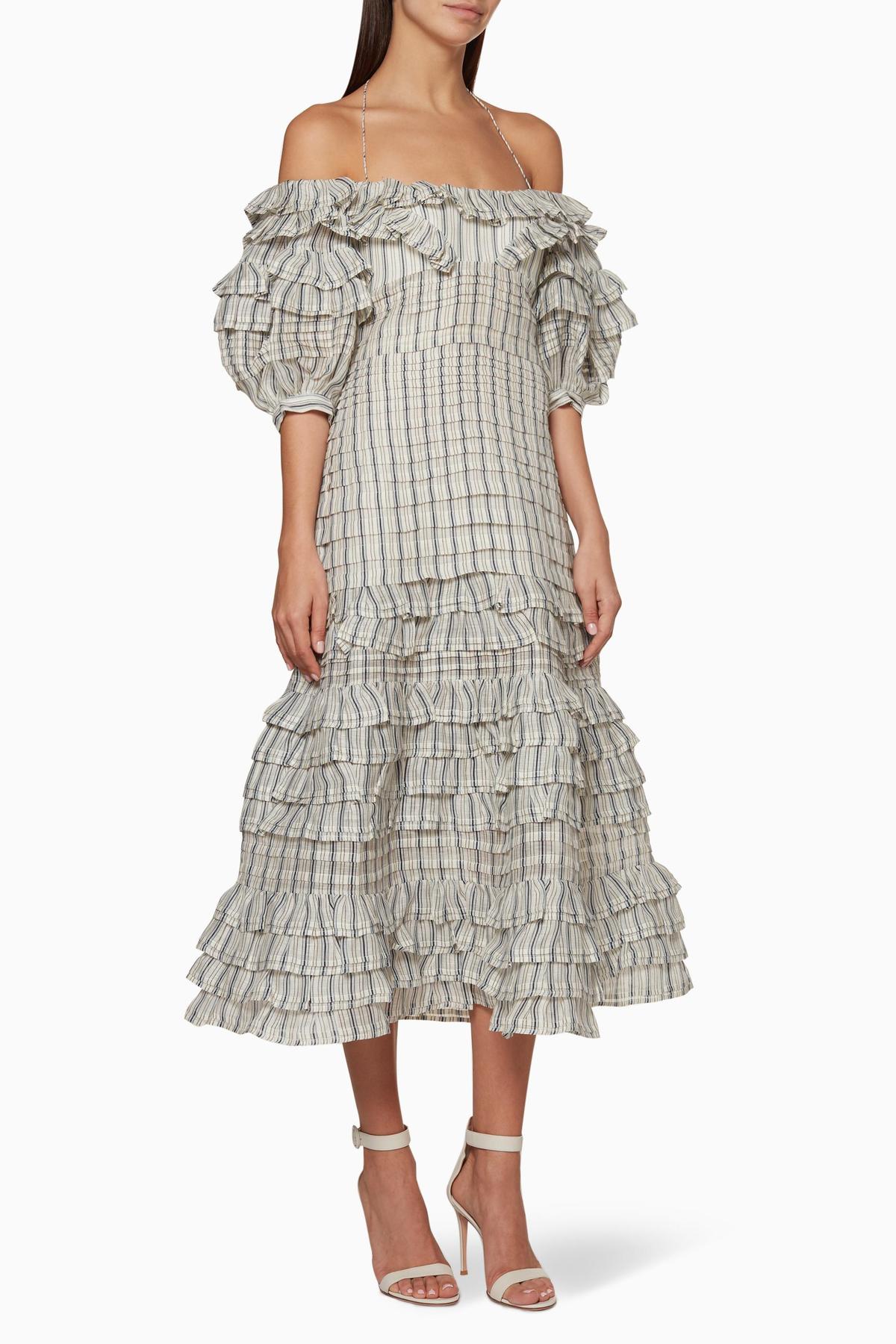 Zimmermann Painted Hearts Folds Midi Dress Print Size 6 - Image 2