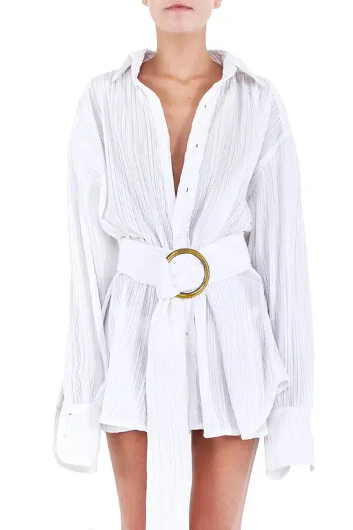 Bamba Swim Titan Shirt Dress White Size AU 10 - Image 1