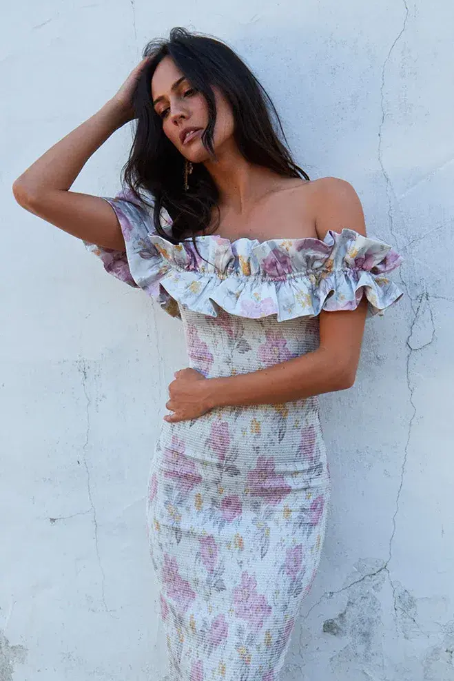 V. Chapman - The Lilac Dress in Floral - Size AU 8 - Image 3