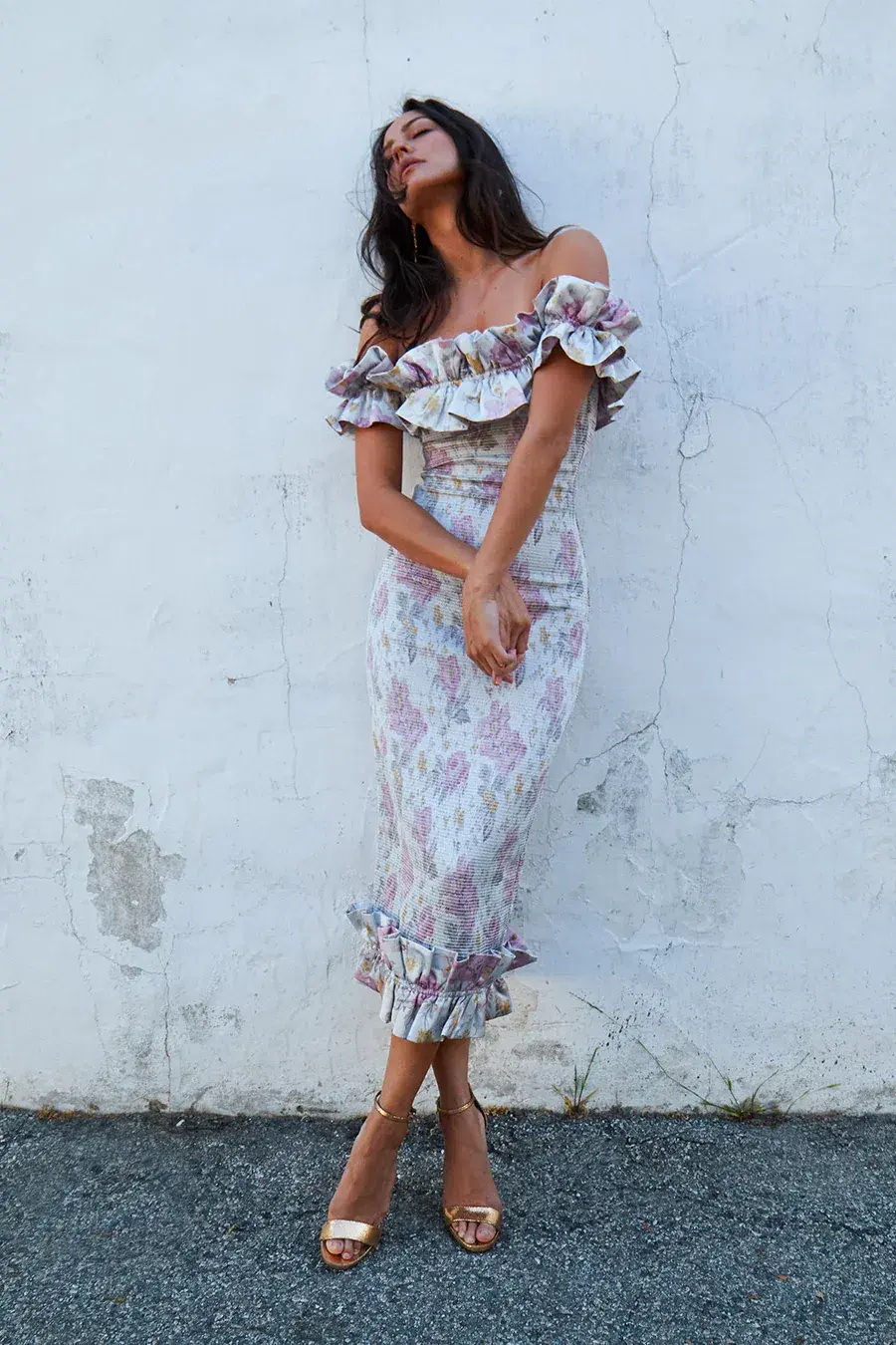 V. Chapman - The Lilac Dress in Floral - Size AU 8 - Image 2