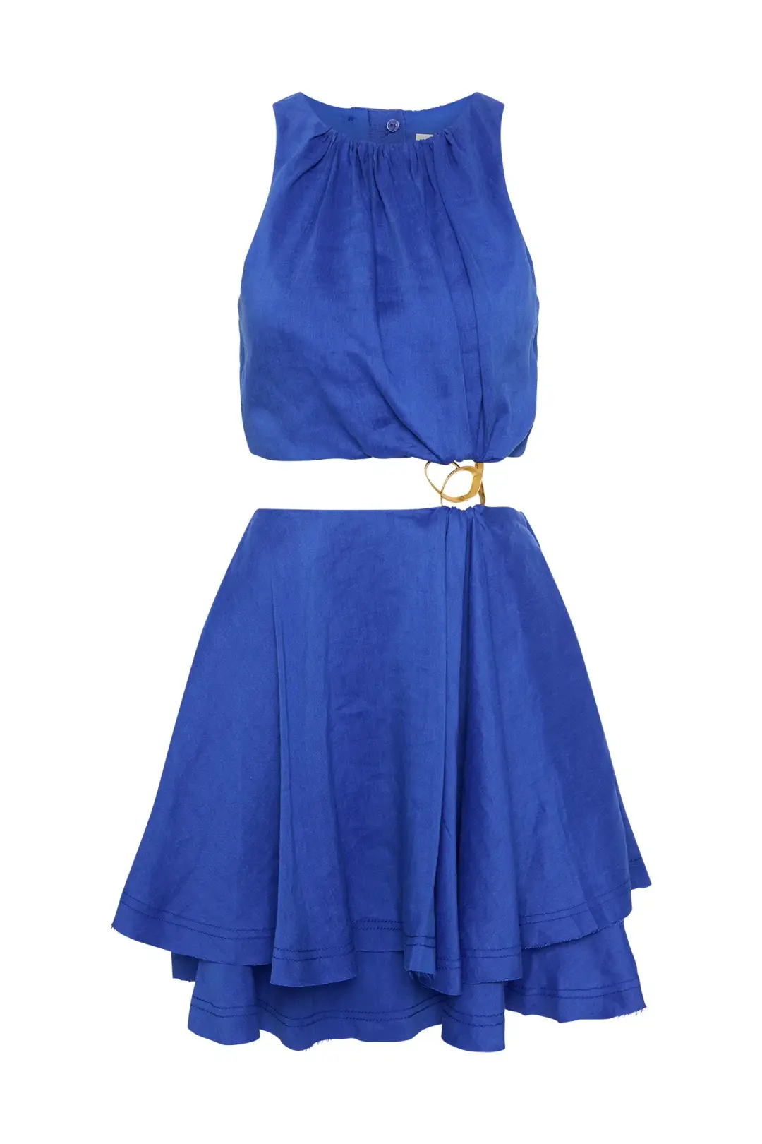 Aje Holt Cut Out Ring Mini Dress Blue Size 10 / M for rent on The Volte - main image