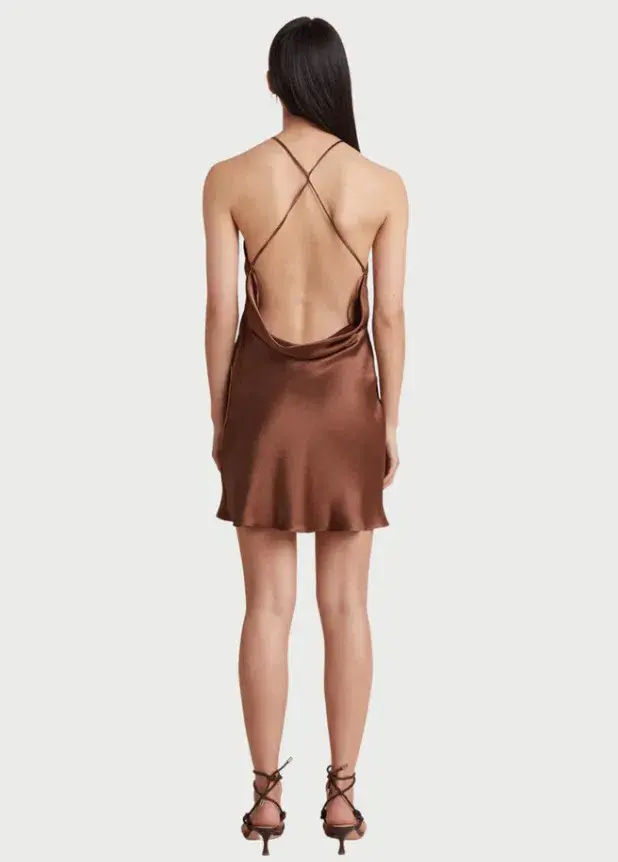 Bec & Bridge Annika Mini Dress Chocolate Size 8 - Image 3