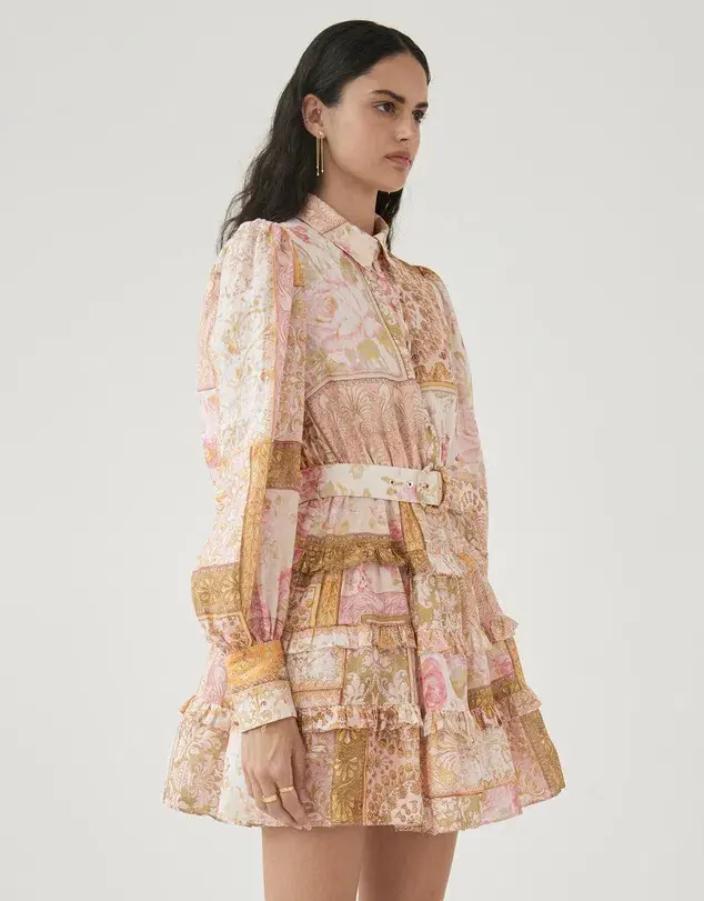 Kate Ford Larissa Layered Mini Dress Print Size S / Au 8 - Image 3