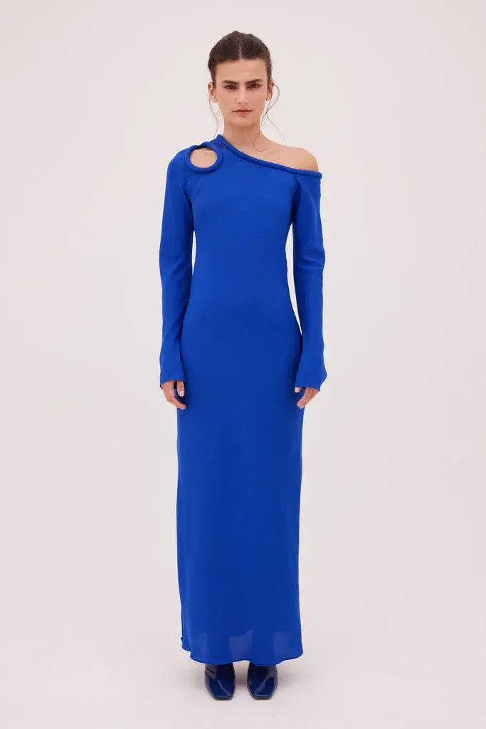 Bianca Spender Vivian Satin Dress Cobalt Size 2 / Au 10 - Image 1