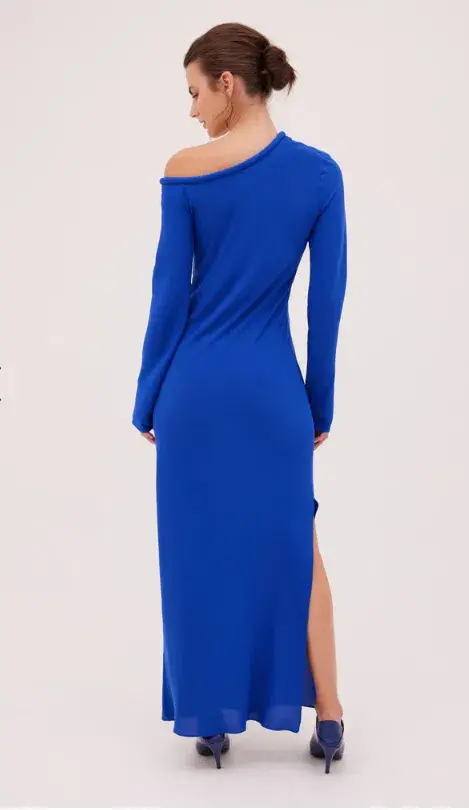 Bianca Spender Vivian Satin Dress Cobalt Size 2 / Au 10 - Image 3