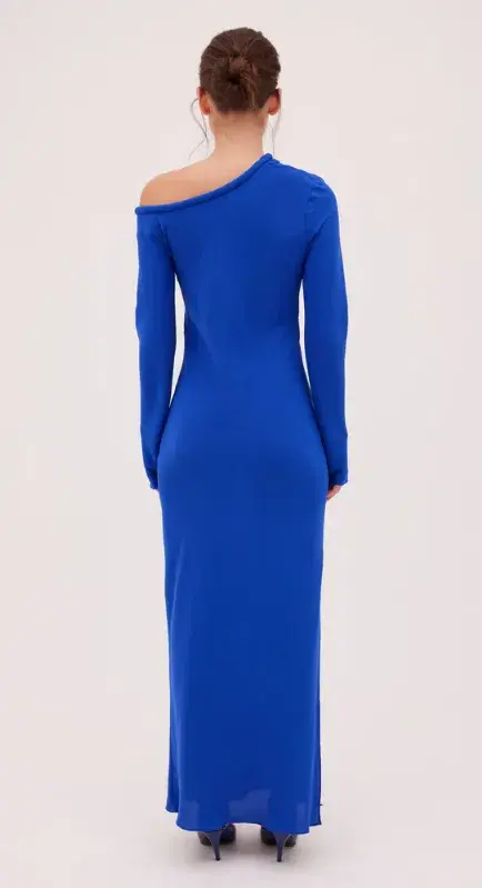 Bianca Spender Vivian Satin Dress Cobalt Size 2 / Au 10 - Image 6