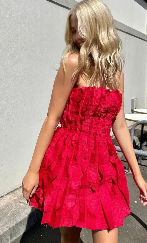 Aje Hybrid Mini Dress Red Size  - Image 5