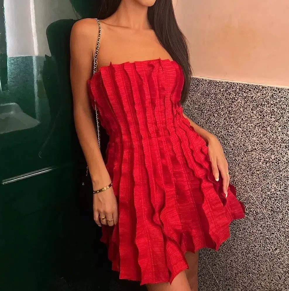 Aje Hybrid Sleeveless Mini Dress in Scarlet Red Size 10 / M - Image 1