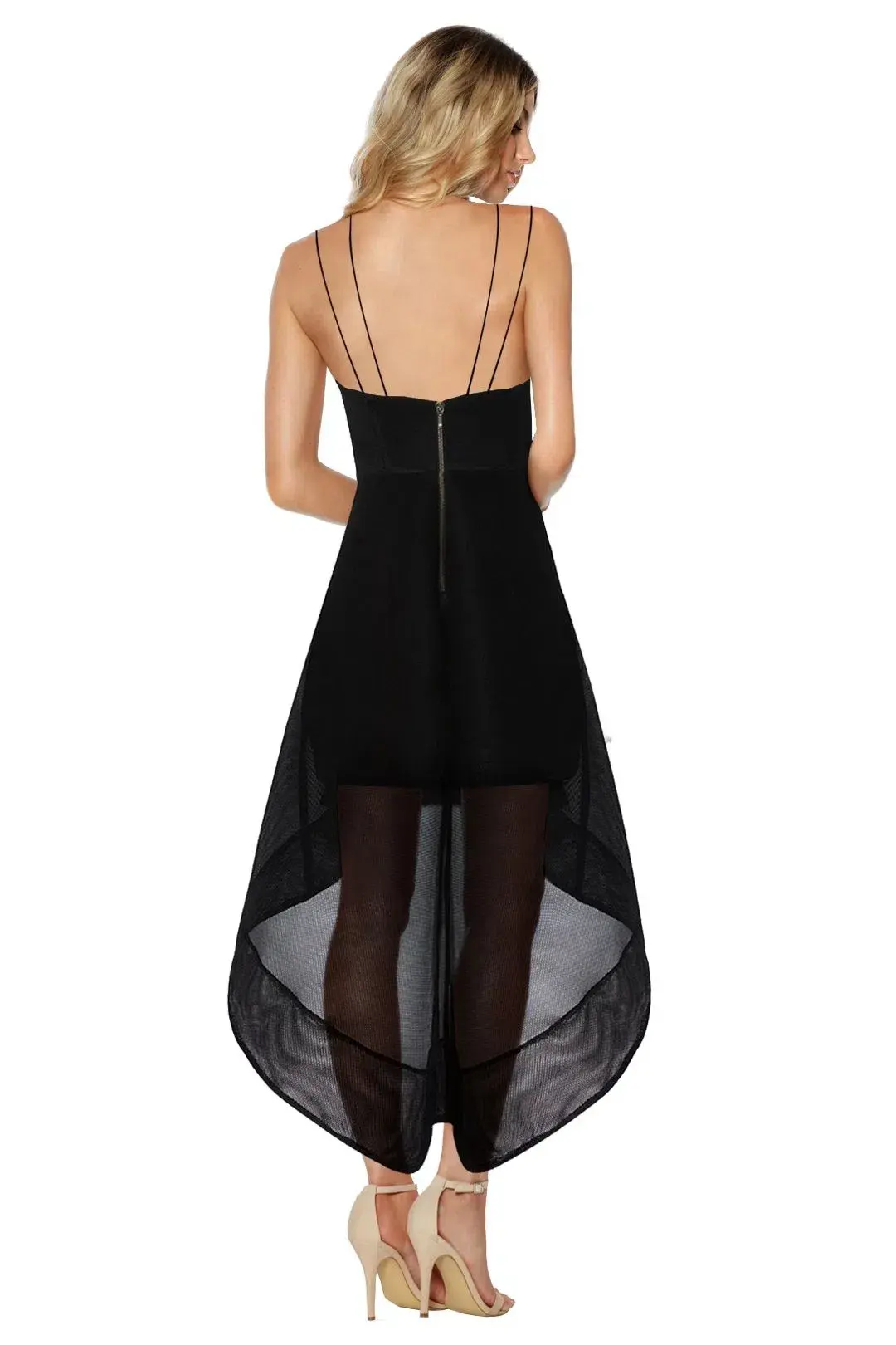 Sheike Frankie Hi Low Dress Black Size 8 - Image 4