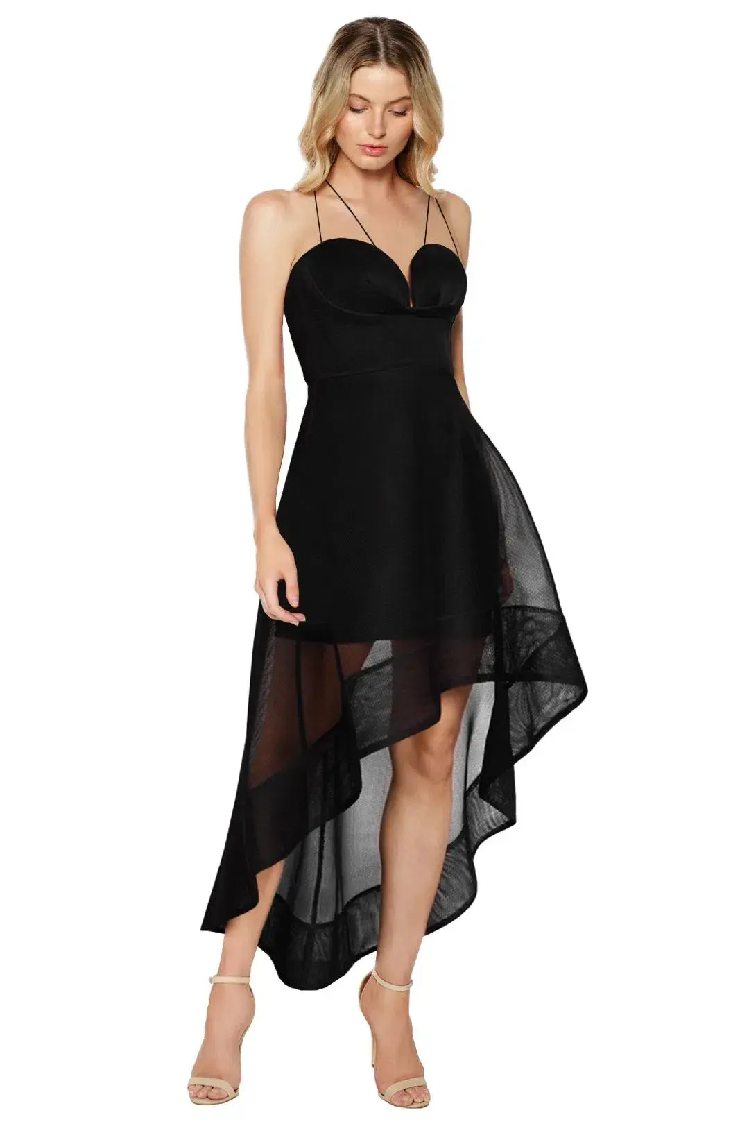 Sheike Frankie Hi Low Dress Black Size 8 - Image 3