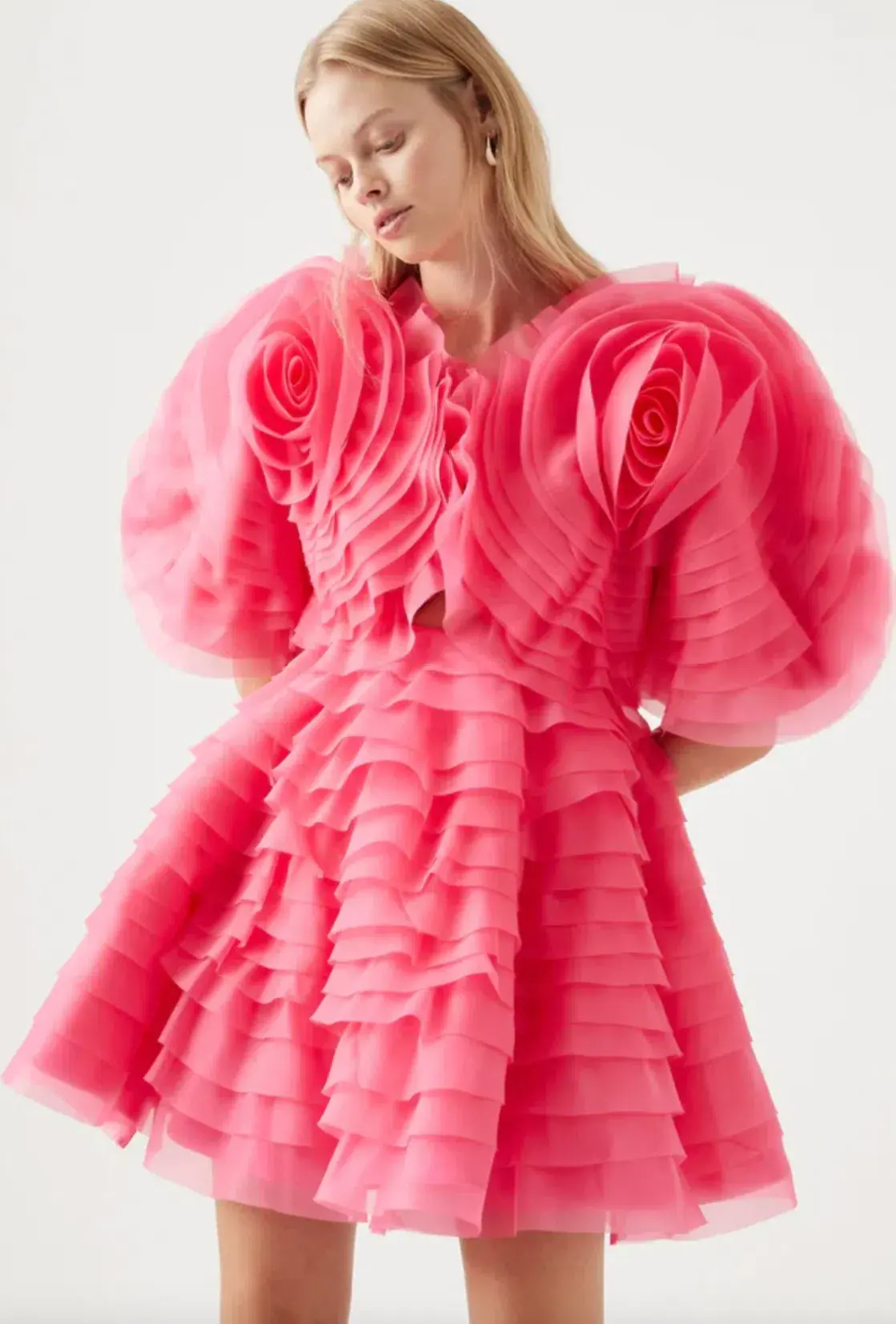 Aje Amour Ruffle Mini Dress Pink Size 8 / S - Image 2