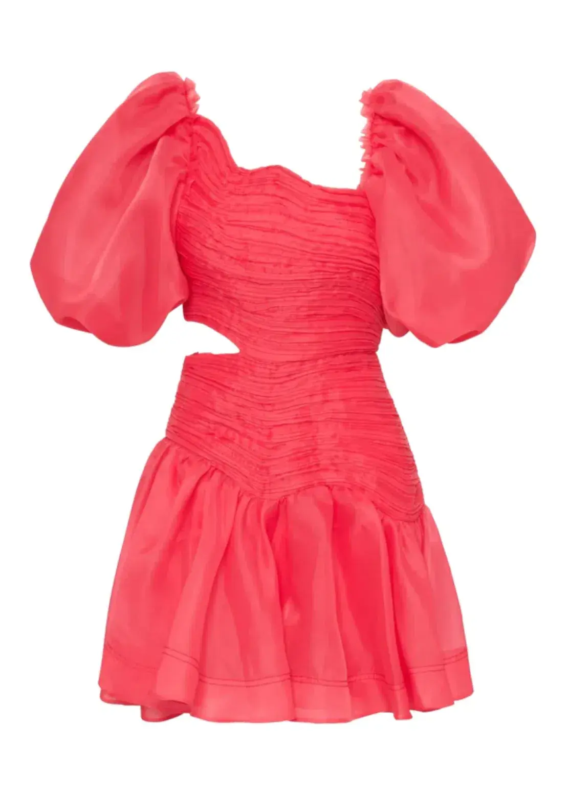 Aje Joan Puff Sleeve Mini Dress Pink Size 8 / S - Image 4