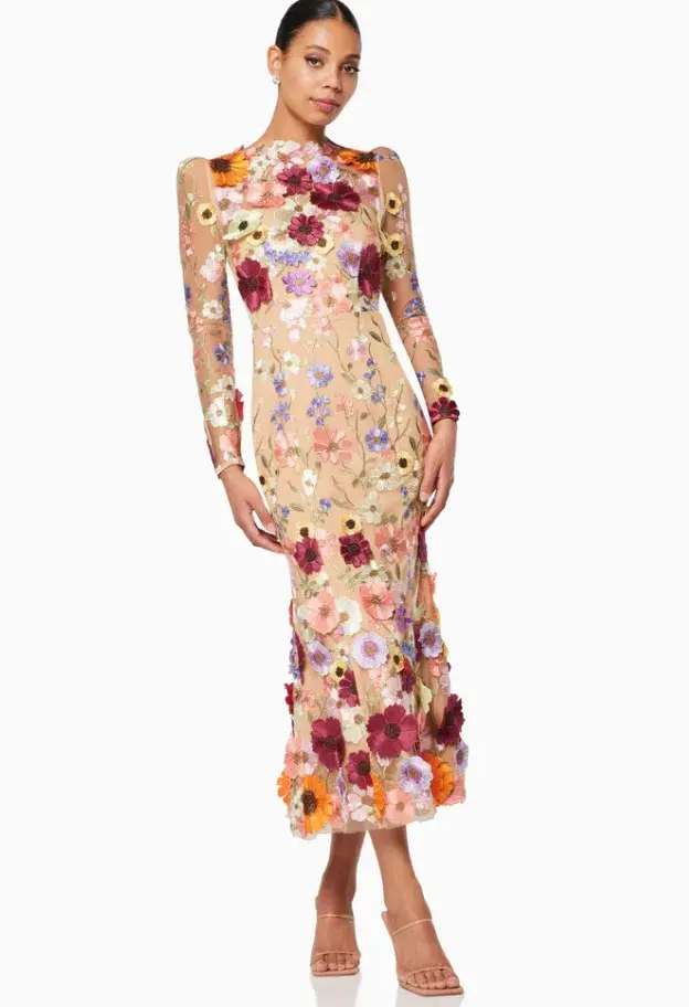 Elliatt Shannon Midi Dress Floral Size L / Au 12 - Image 3