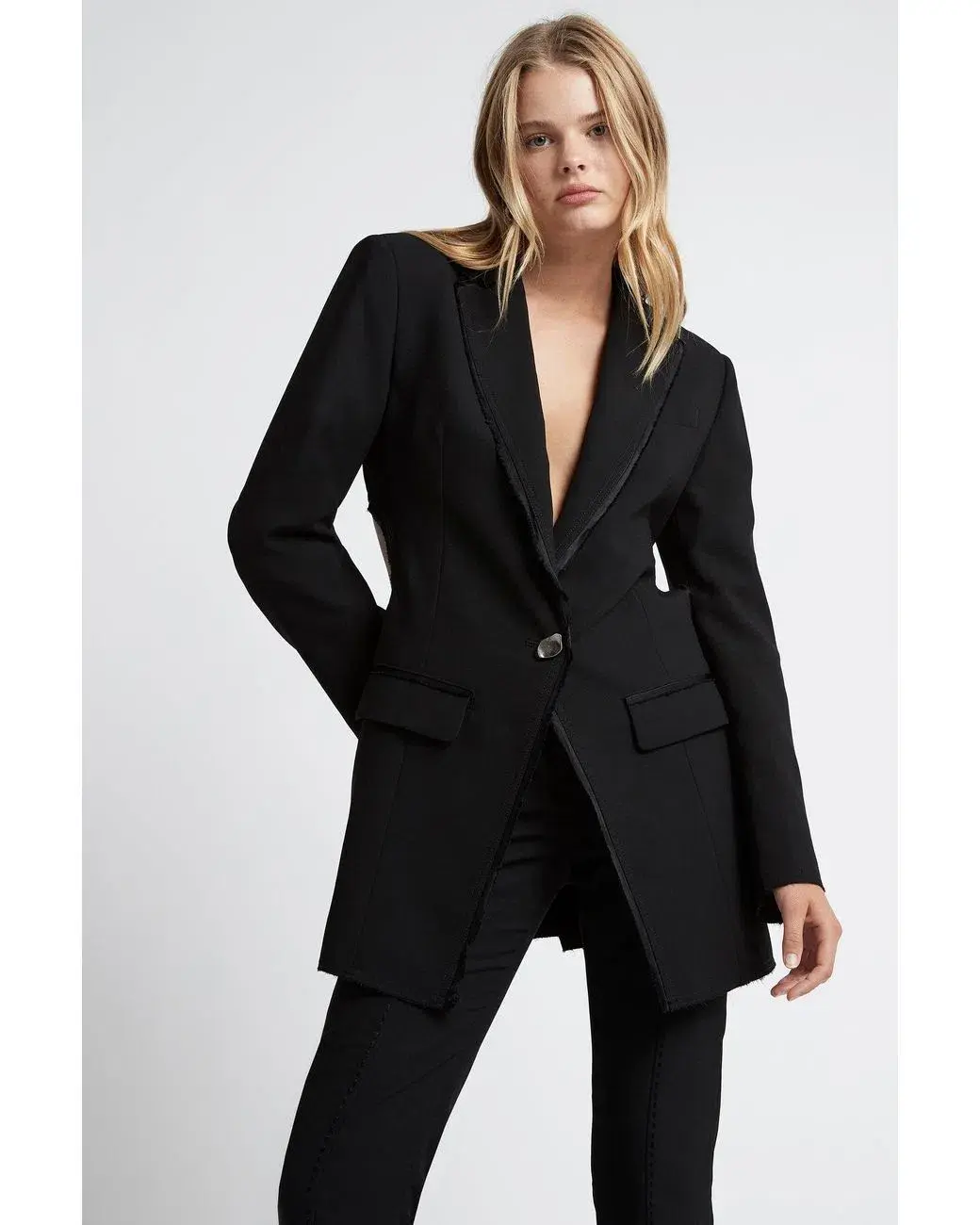 Aje Universal Cutout Blazer Black - Image 1